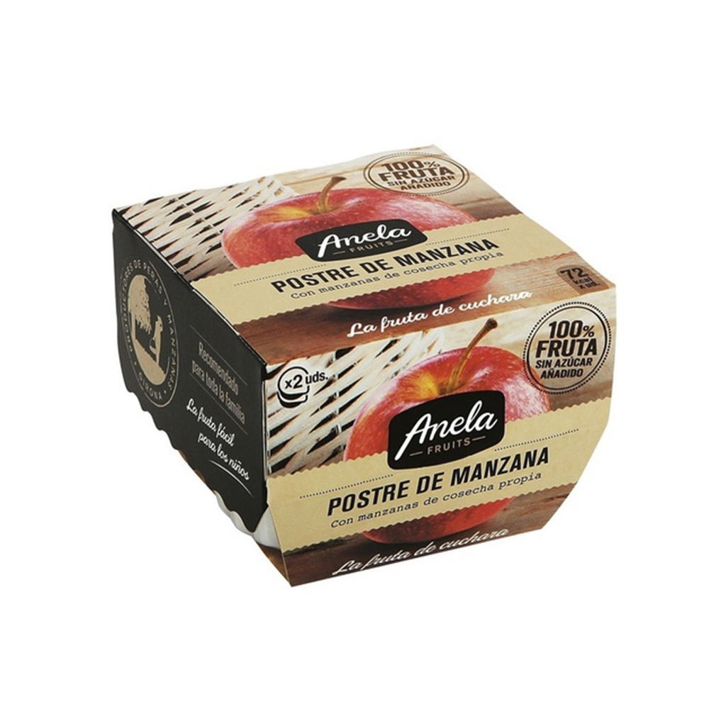 ANELA FRUITS Postre de manzana 2x100gr