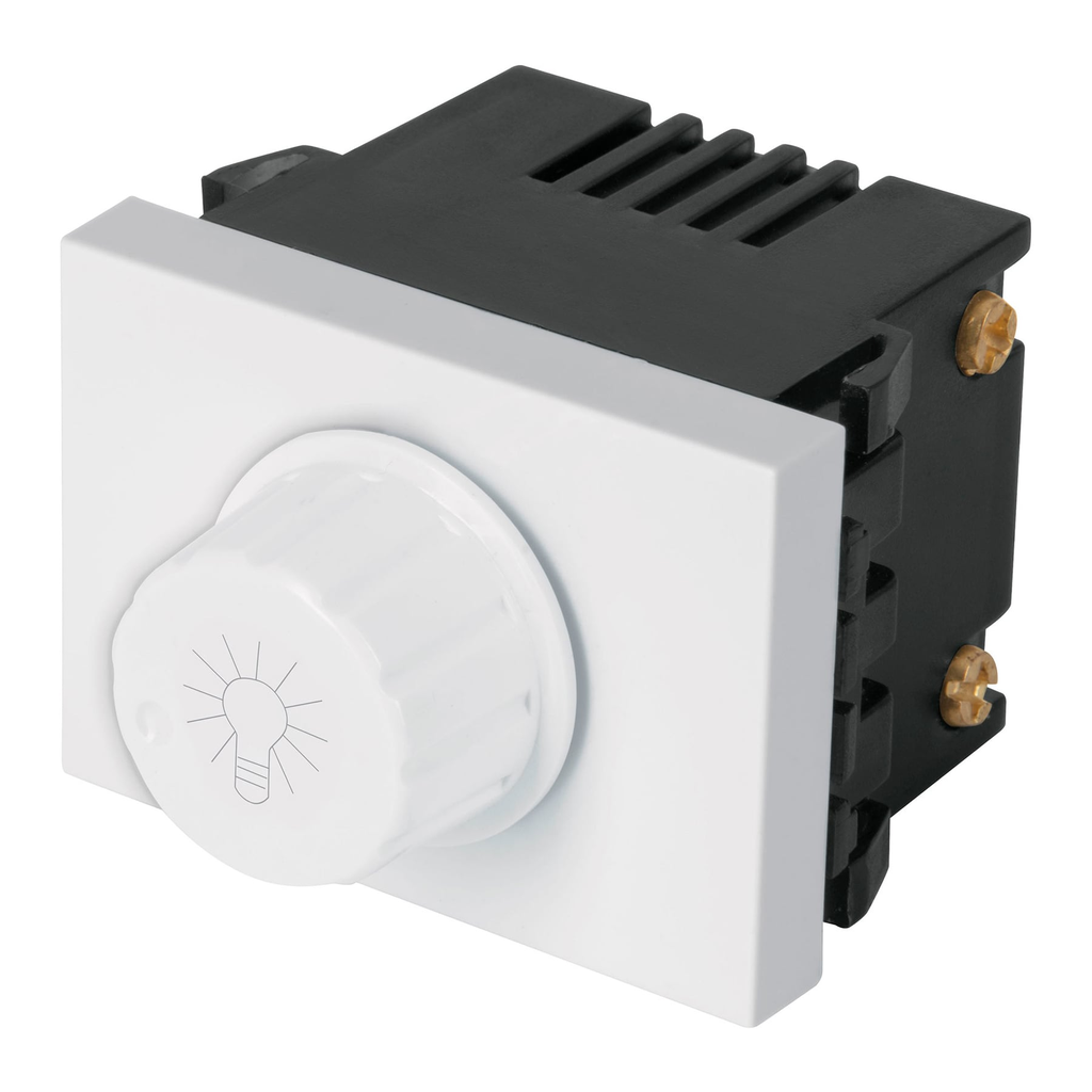 Atenuadores de luz rotativos, 1.5 módulos, línea Española