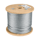 Metro de cable de acero, 7 X 19 hilos, carrete de madera 75 m