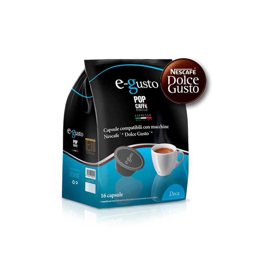 POP CAFFE Cápsulas E-Gusto descafeinado 48x7gr