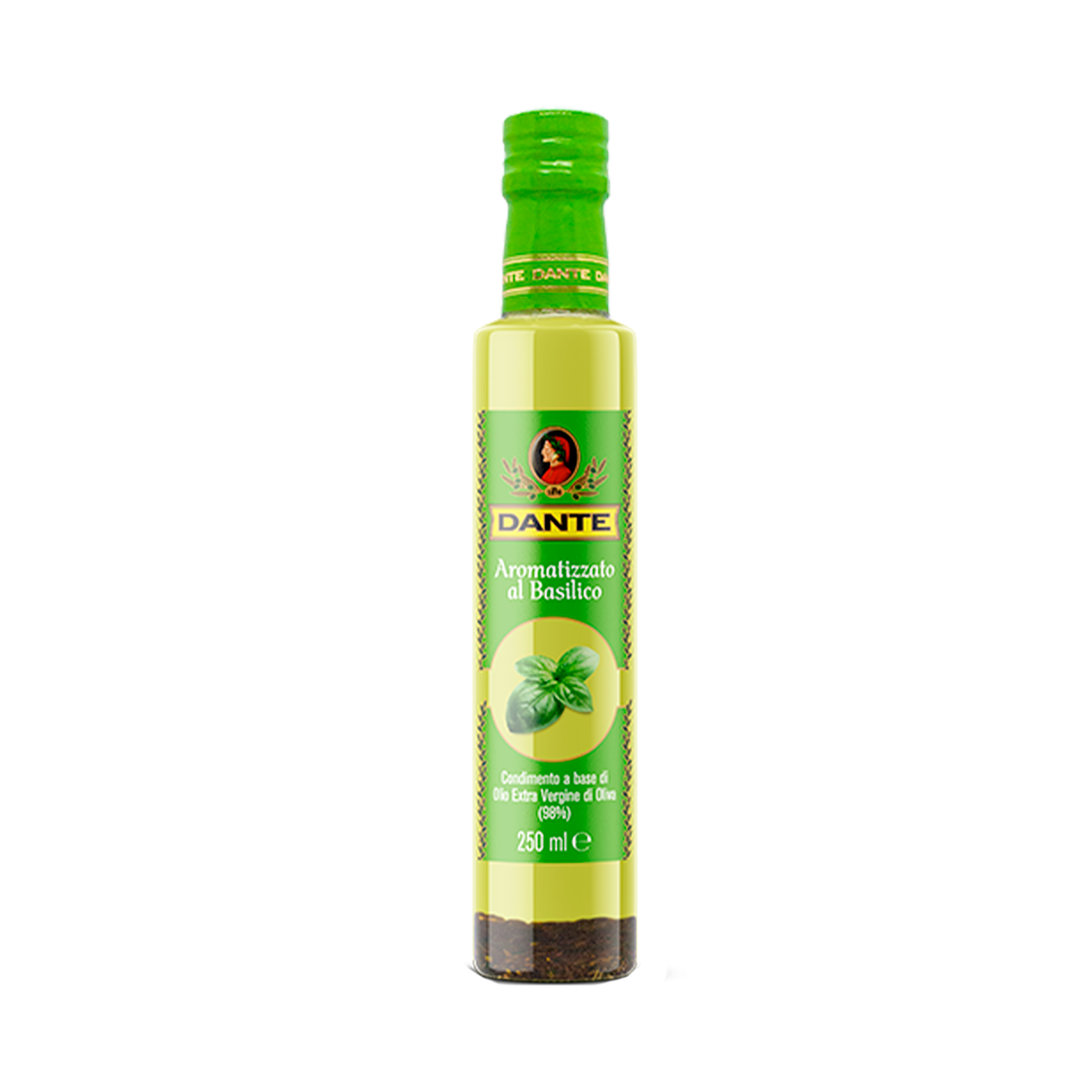 DANTE Aceite de oliva extra virgen con aroma de albahaca 250ml