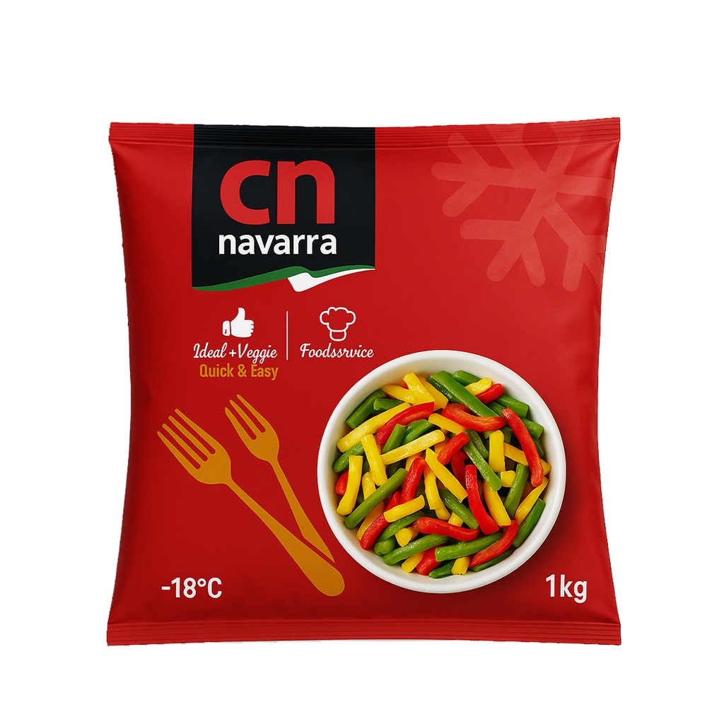 CONGELADOS NAVARRA Pimiento tricolor en tiras 2.5kg
