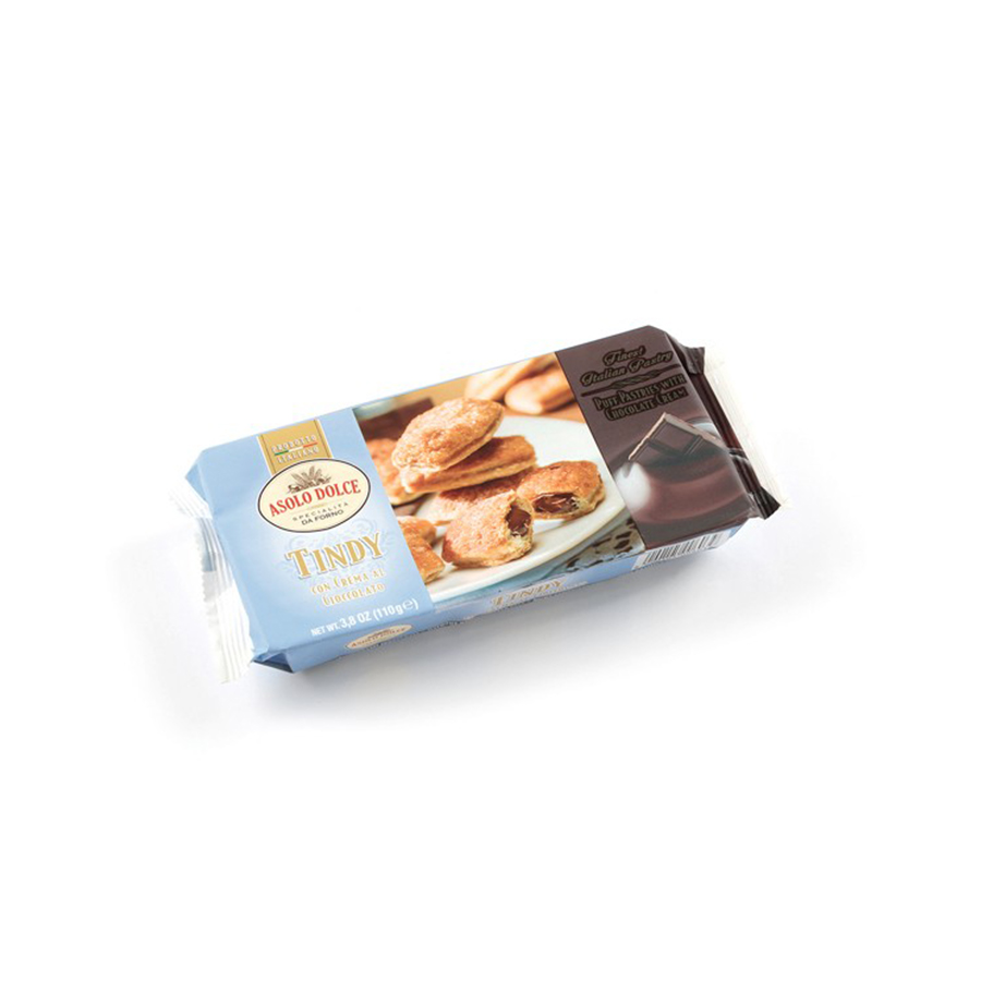 ASOLO DOLCE TINDY Dulce de hojaldre con crema de chocolate 110gr