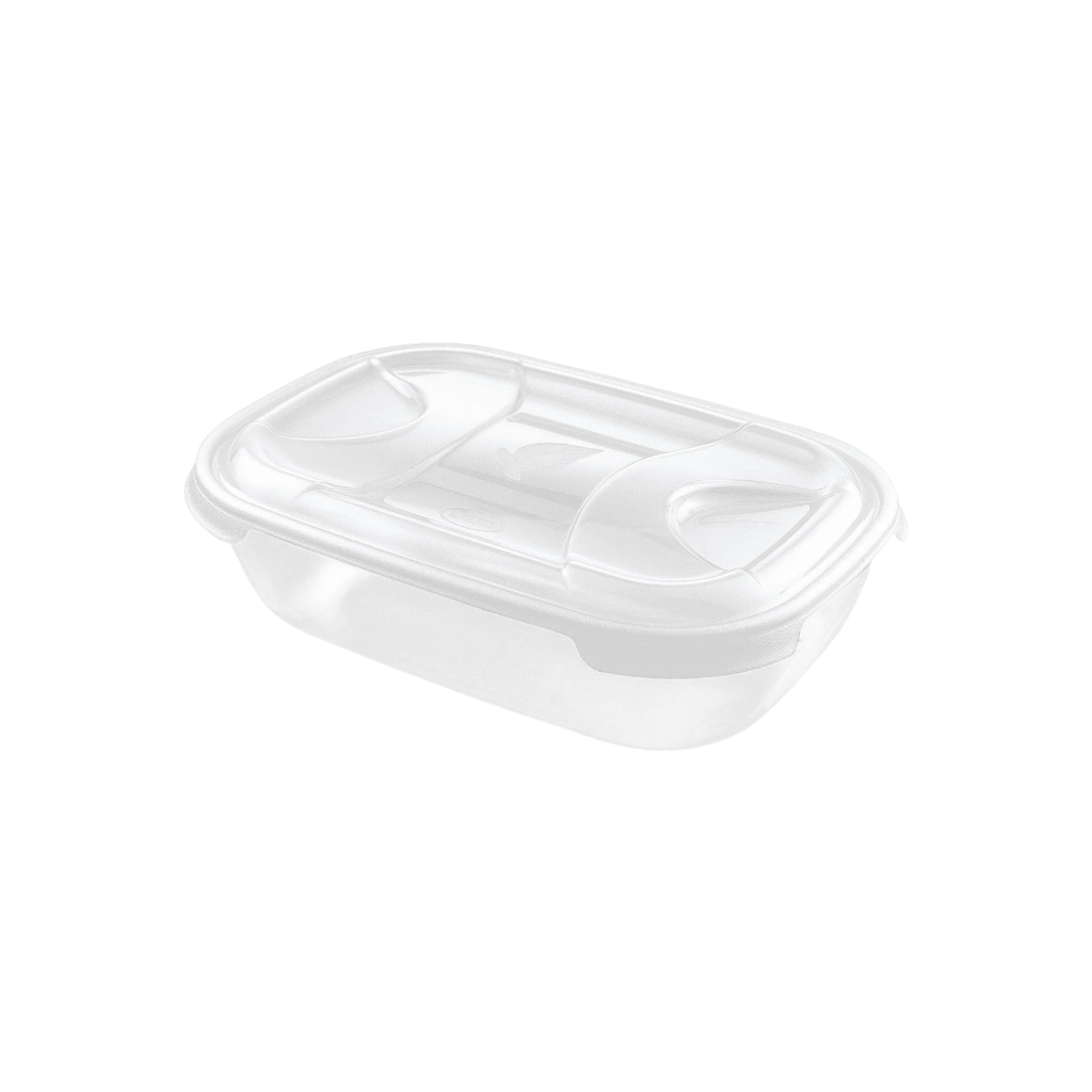 Contenedor Plástico P/Alimento Rectangular C/Tapa 1.15L TONTARELLI