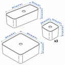 Caja con tapa, juego de 5 VISSLAÅN