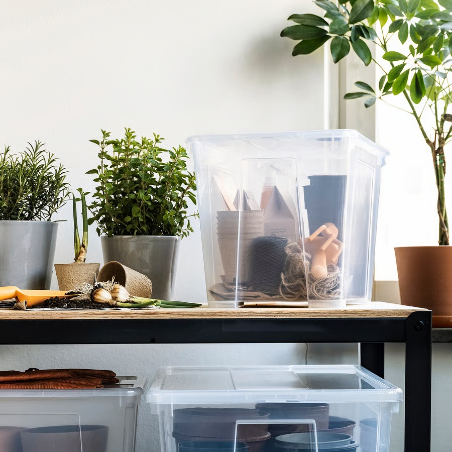 Caja, transparente, 22L SAMLA