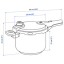 IKEA Olla de presión, acero inoxidable, (6L) IKEA 365+