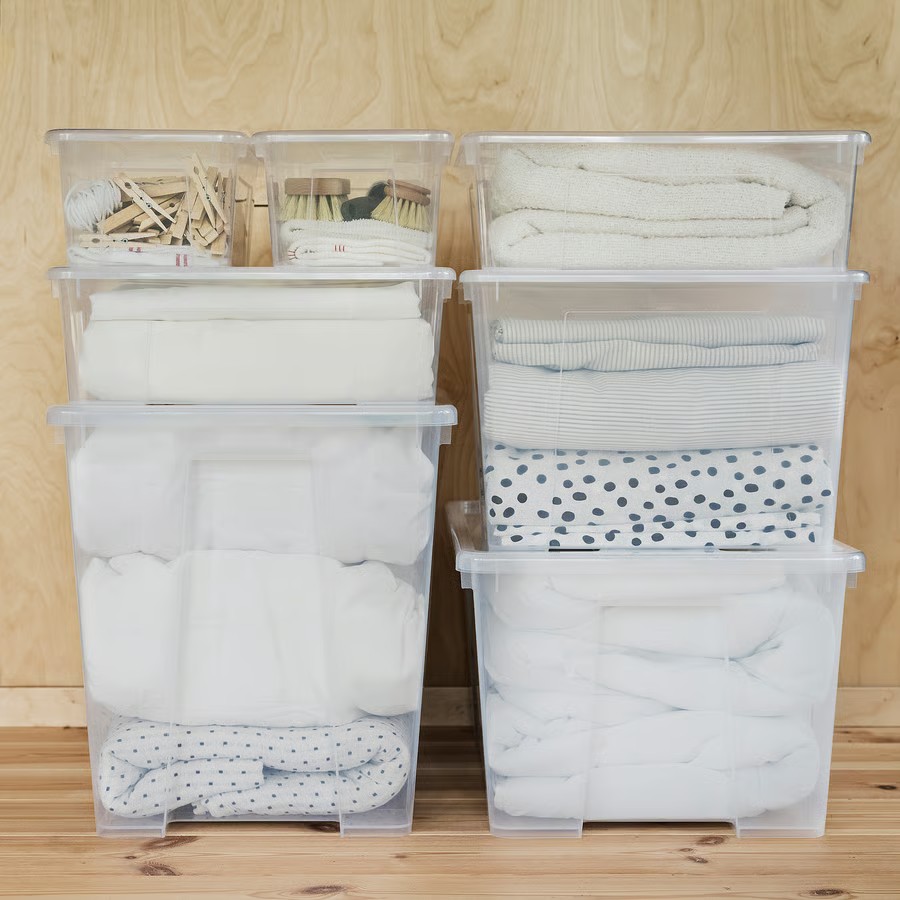 IKEA Caja C/Tapa Transparente (56x39x28cm)/45l SAMLA