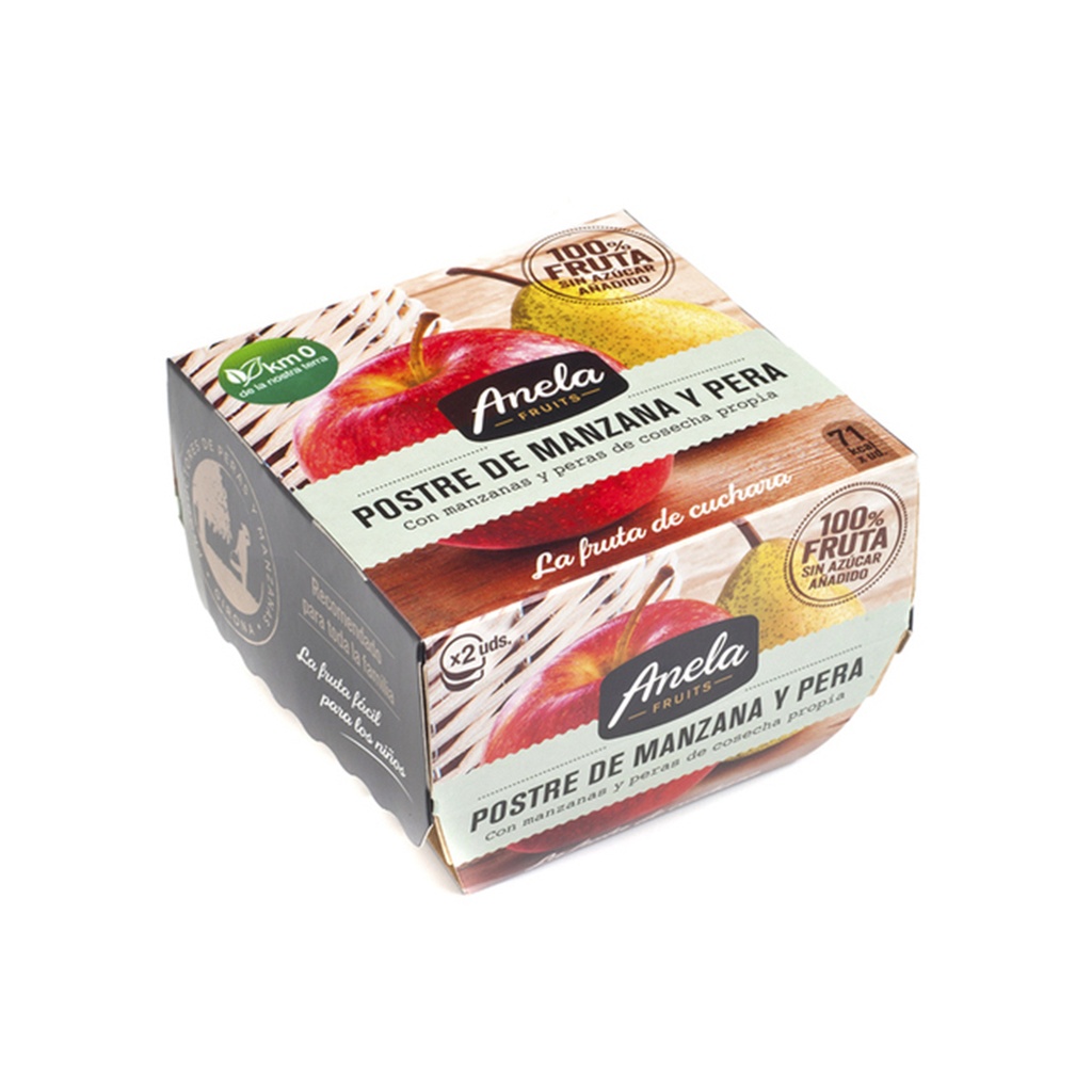 Postre de Manzana y Pera ANELA FRUITS (2x100g)