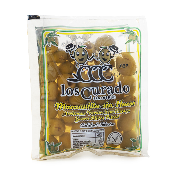 Aceitunas Verdes sin Hueso LOS CURADO (180g)