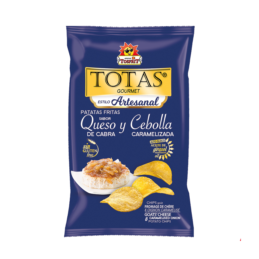 Patatas Fritas sabor Queso Cabra con Cebolla Caramelizada TOTAS TOSFRIT (130g)