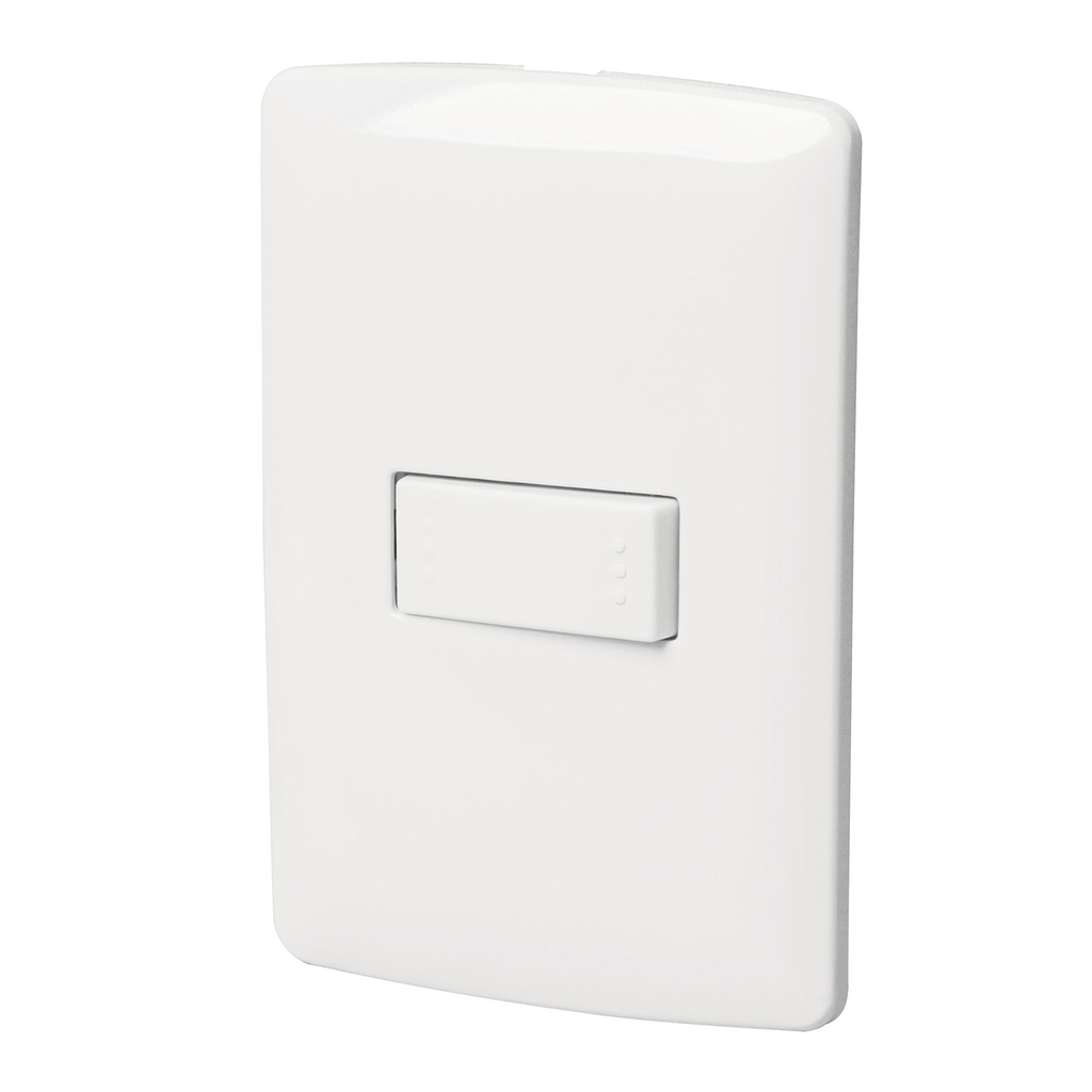 Placas con 1 interruptor 3 vías, línea italiana armada