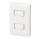 Placas con 1 interruptor sencillo + 1 de 3 vías, línea italiana armada