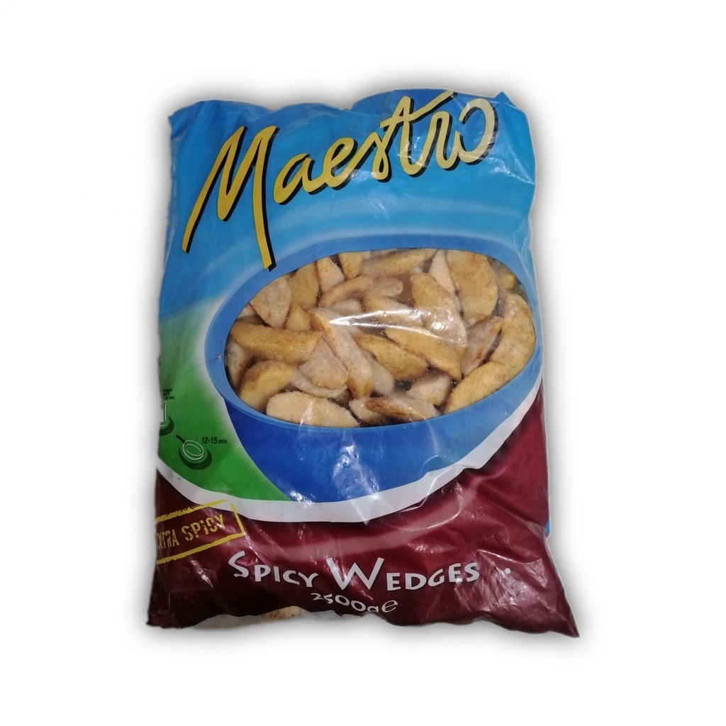 Papas Prefritas en Gajos con Especias MAESTRO (2.5 kg)