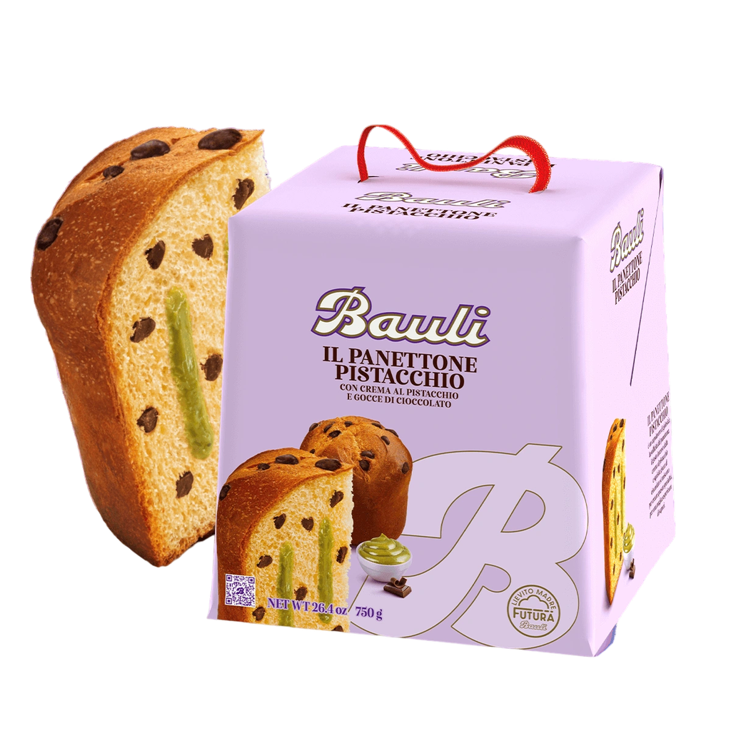 Panettone con Crema de Pistacho y Chispas de Chocolate BAULI (750g)