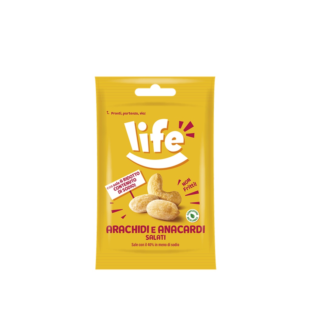 Mixto Cacahuetes y Anacardos Salados LIFE (40g)