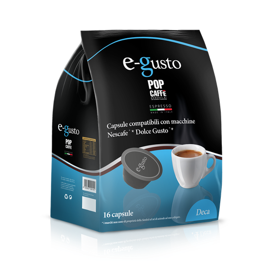 Cápsulas E-Gusto Descafeinado POP CAFFE (48 x 7g)