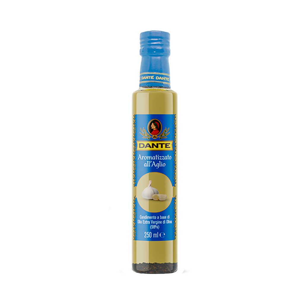 Aceite de Oliva Extra Virgen Aromatizado Al Aglio DANTE (250ml)