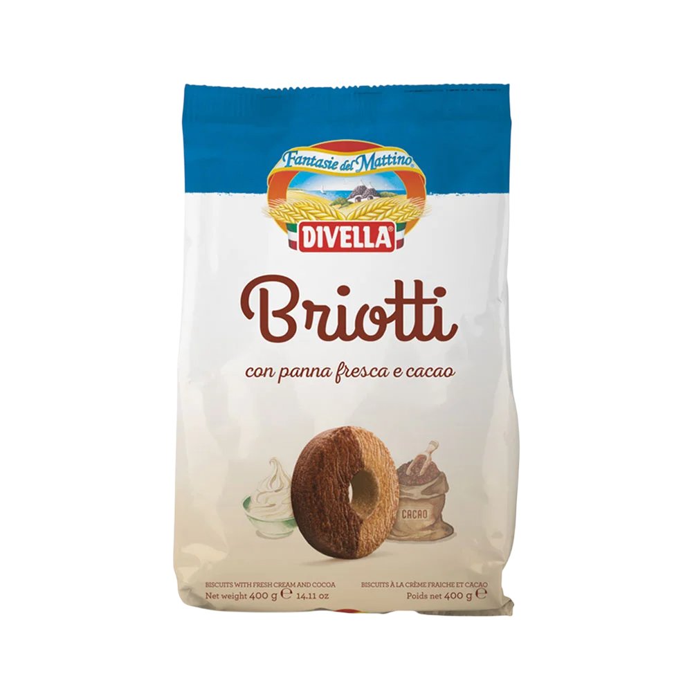 Galleta Briotti con Nata y Cacao DIVELLA (400g)