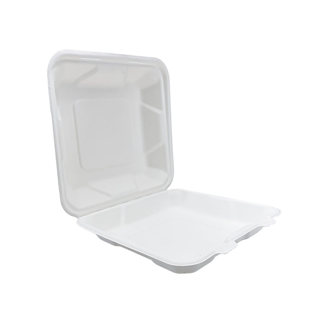 Termopack Biodegradable en Pulpa de Caña 20x20cm (50u)