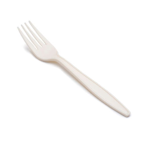 Tenedor Plástico de PP Blanco 180mm (100u)