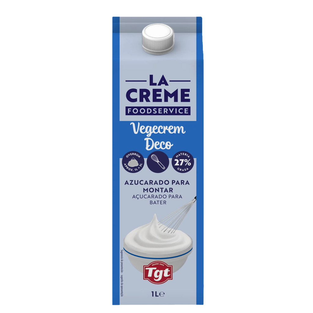 Crema Vegetal P/Montar Vegecrem 27% LA CREME (1L)