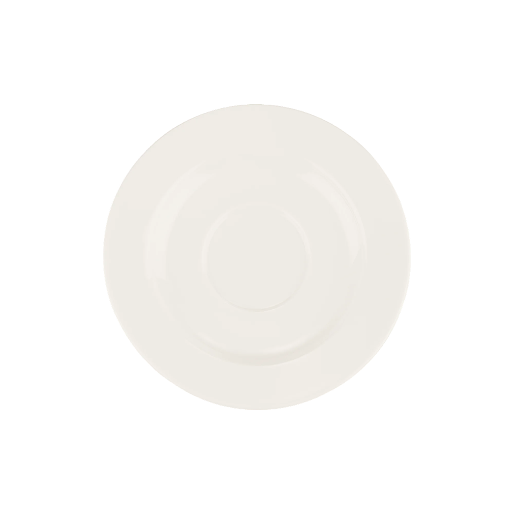 Plato P/Taza de Café C/Leche de Porcelana (16cm) BANQUET BLANCA BONNA