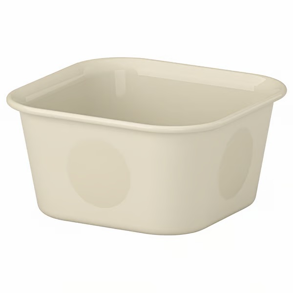 IKEA Portaobjetos Plástico Color Beige (10x10x5cm) NOJIG