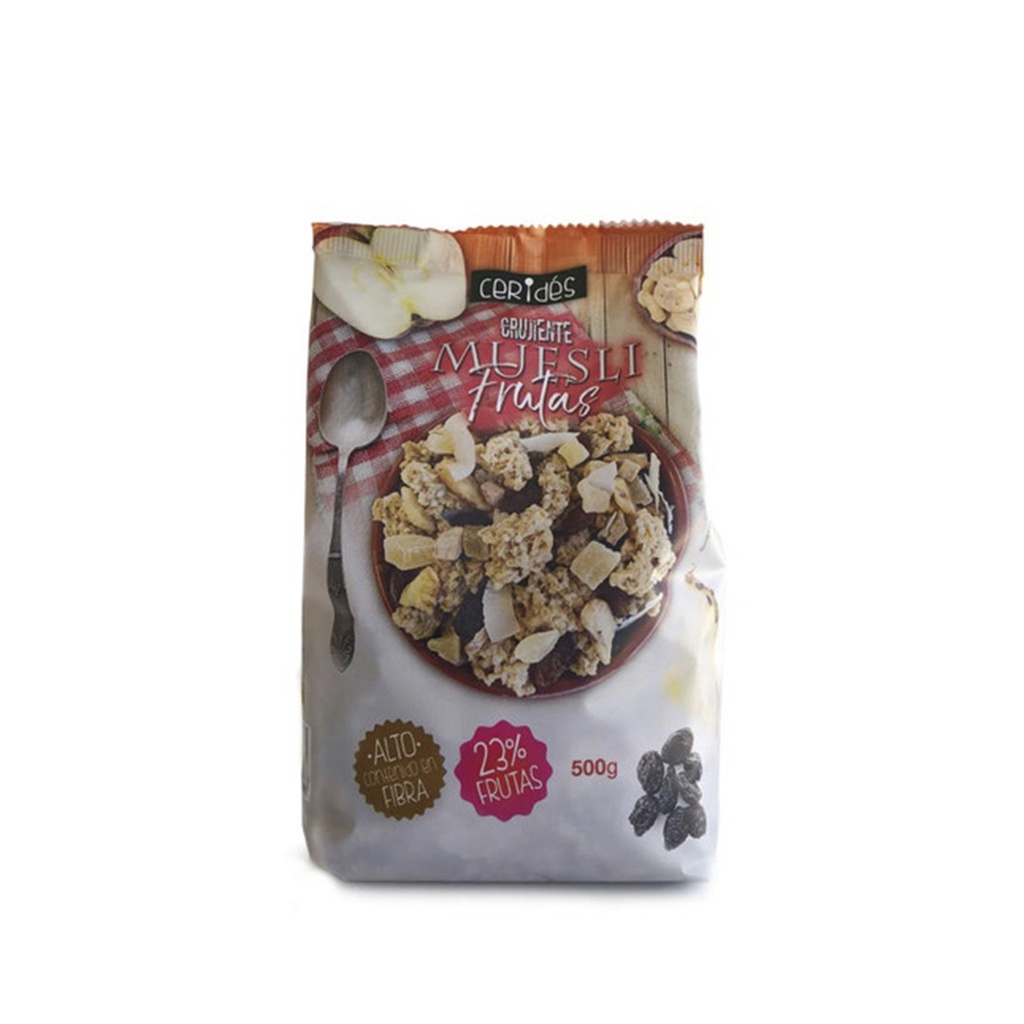 Cereal Muesli Crujiente C/Frutas CERIDÉS (500g)