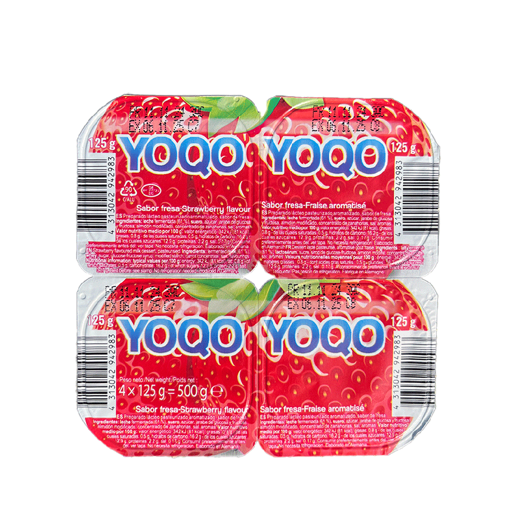 Postre Lácteo sabor Fresa YOQO (4 x 125g)