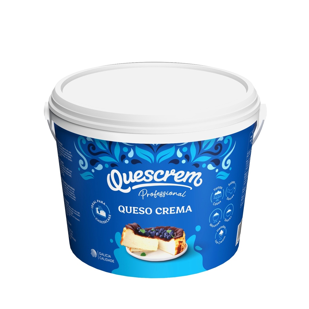 Queso Crema Natural 24% MG QUESCREM (2kg)
