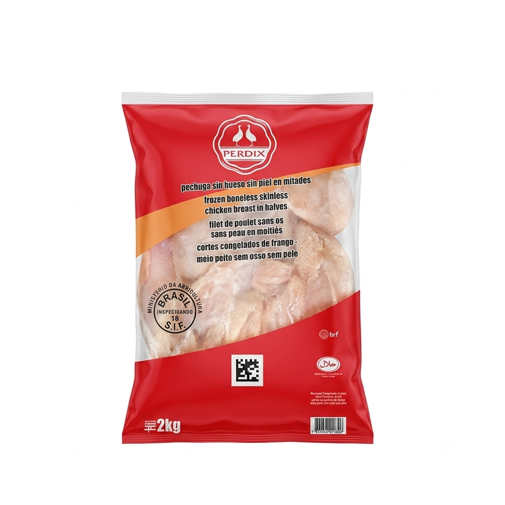 Media Pechuga de Pollo S/Hueso y S/Piel PERDIX (6 bolsas x 2kg)