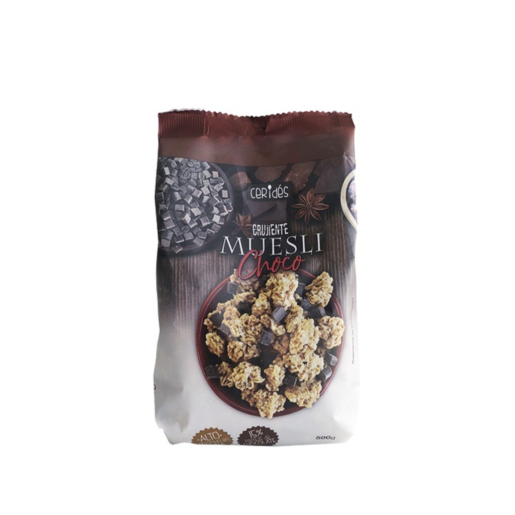 Cereal Muesli Crujiente Choco C/Gluten CERIDÉS (500g)
