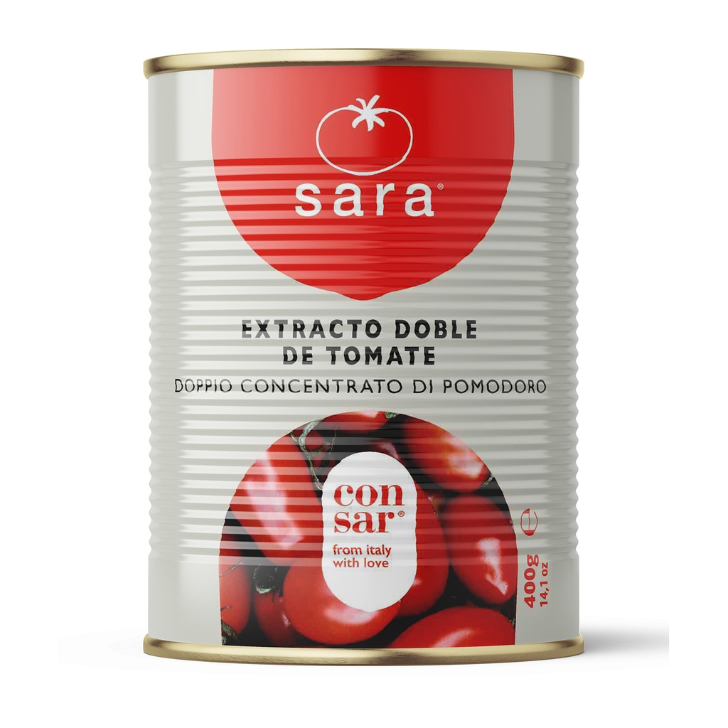 Doble Concentrado de Tomate 28/30% sistema abrefácil SARA (400g)