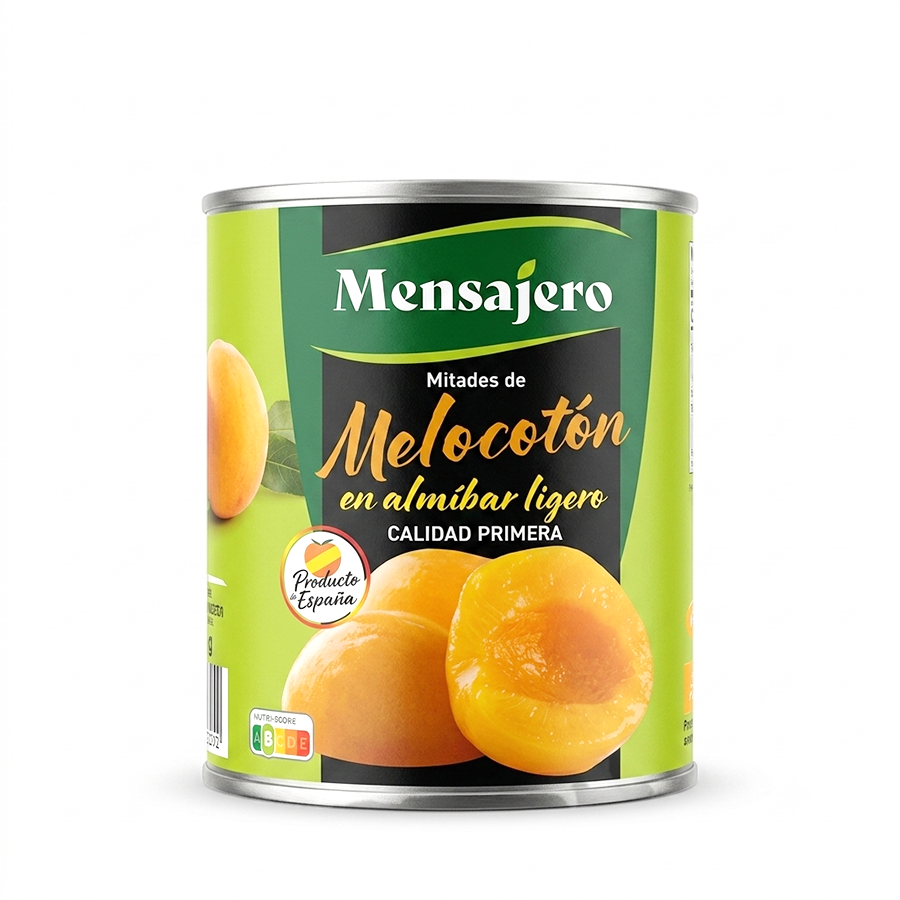 Melocotón en Mitades en Almíbar MENSAJERO (840g)