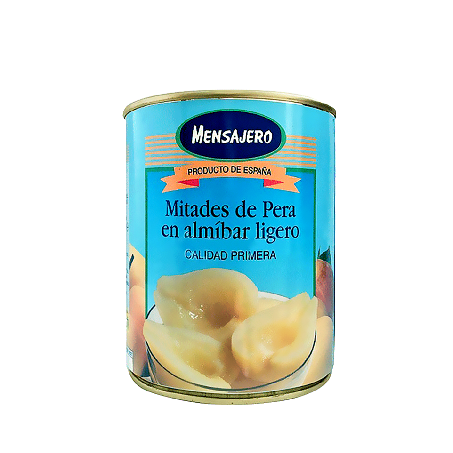Peras en Mitades en Almíbar Ligero MENSAJERO (840g)