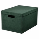 IKEA Caja C/Tapa Terciopelo Verde Oscuro (25x35x20cm) GJÄTTA